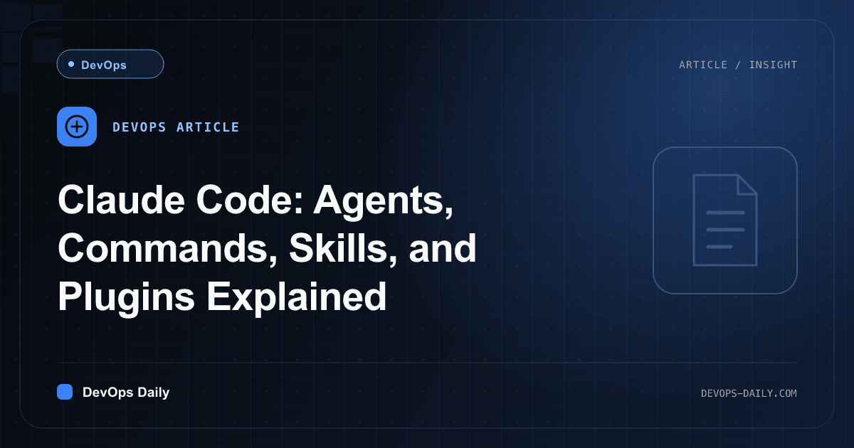 Claude Code: Agents, Commands, Skills, and Plugins Explained