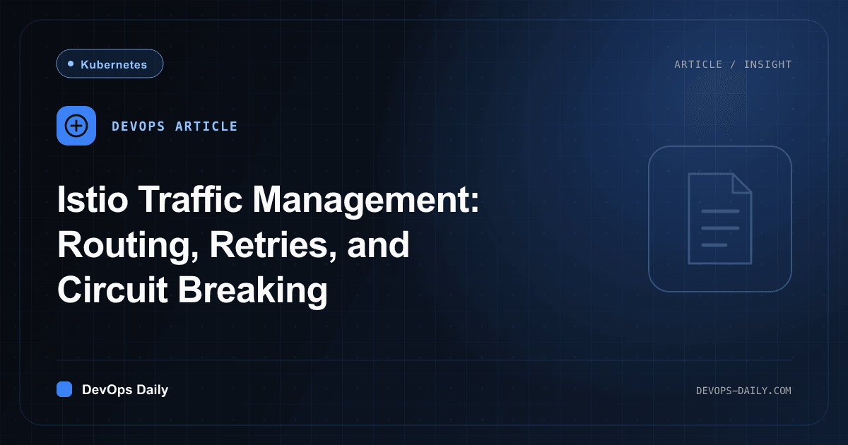 Istio Traffic Management: Routing, Retries, and Circuit Breaking