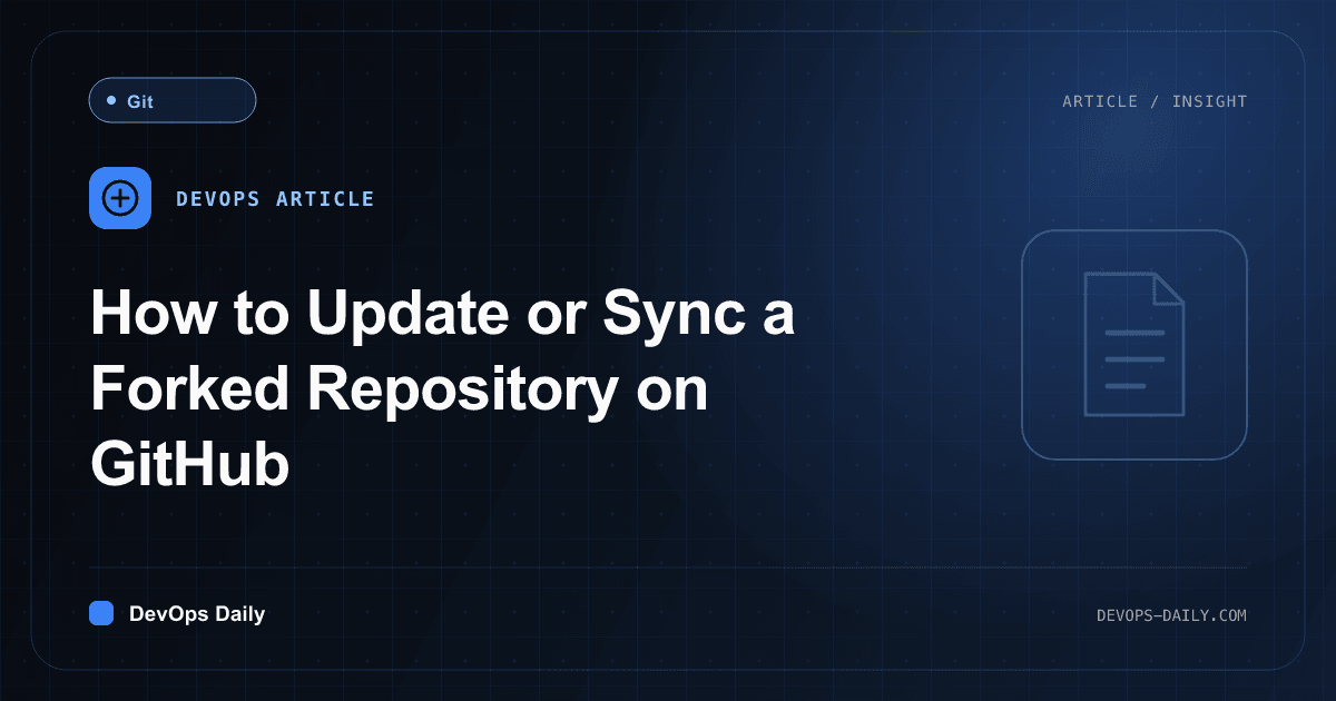How to Update or Sync a Forked Repository on GitHub